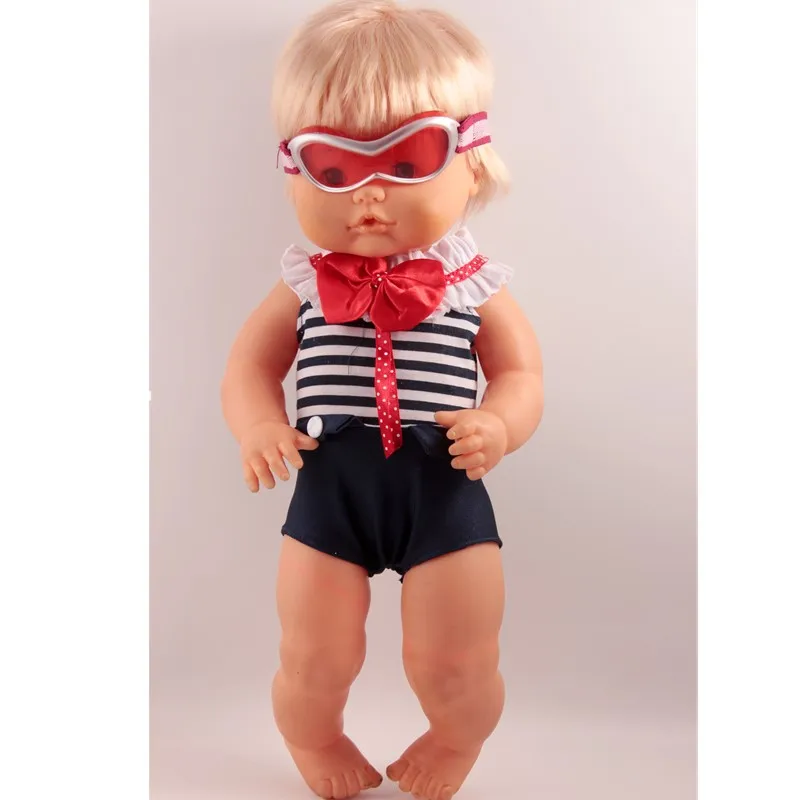 Купальный костюм для кукол 41 см Nenuco Doll y su Hermanita Золотой совместный купальник Googles