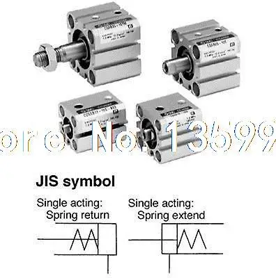 

SMC Type Basic type Compact Cylinder CDQSB16-10S Single Acting Spring Return