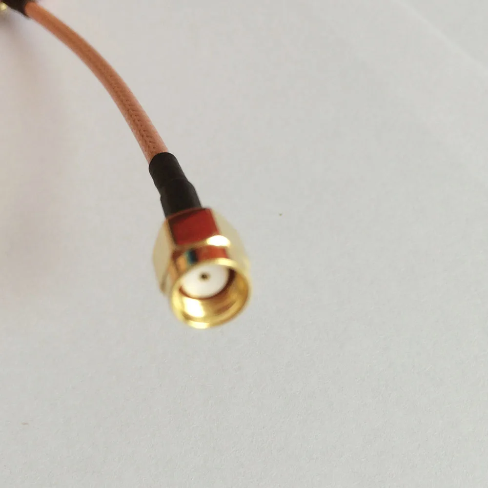 

ALLISHOP RP SMA Male Straight to SMA Male Assembly Pigtail Extension RF feeder RG316D Double shield silver Wireless Antenna 5M