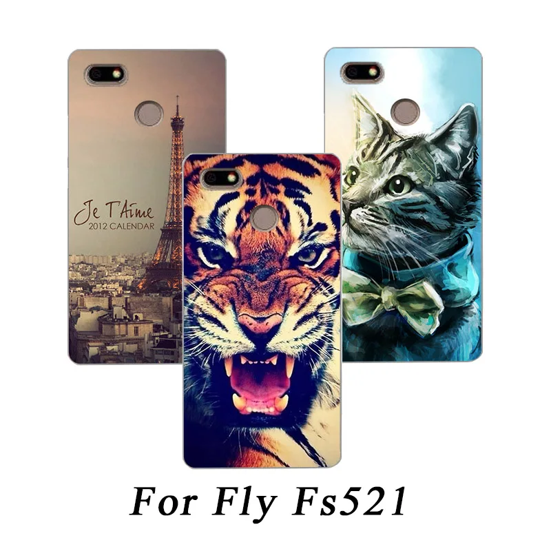 Мягкий чехол из ТПУ для Fly Power Plus 1 FS521 силиконовые чехлы с рисунком волка розы кота