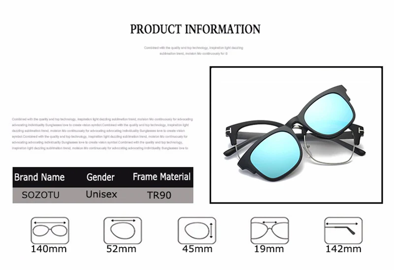 Оптические очки кадр Для мужчин Для женщин с зажимом на магниты поляризованные очки прозрачные очки оправы для мужской женский YQ342
