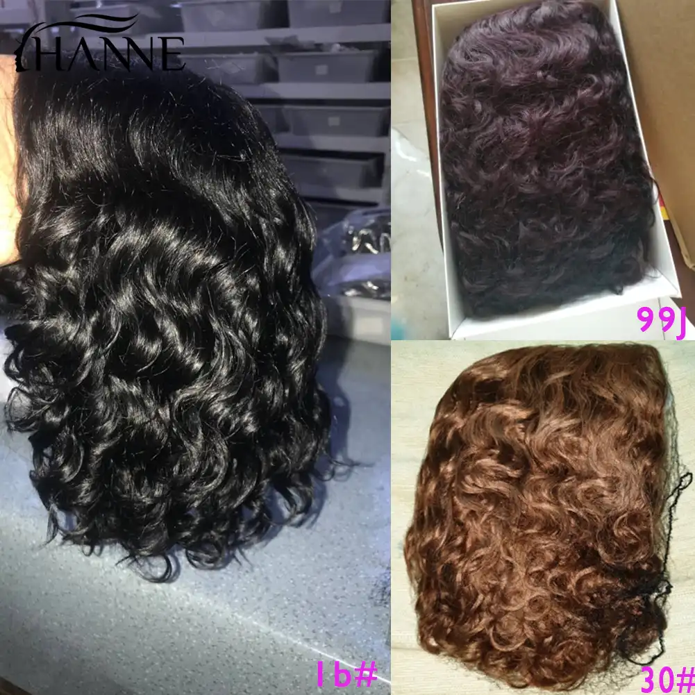 Hanne Hair Short Curly Bob Wig 1b 30 99j Color Brazilian Human