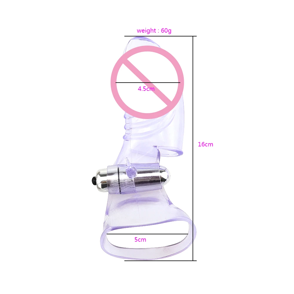 Finger Sleeve Vibrator with Battery G Spot Massage Clit Stimulate Sex Toys For Women Lesbian Orgasm Adult Products
