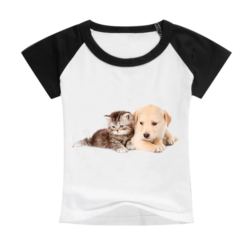 New Children's Animals 3D Cats Realistic Summer Tops Print Funny Cute Print Girls Boys T-Shirt Baby Casual Children's Wear - Цвет: Cj04