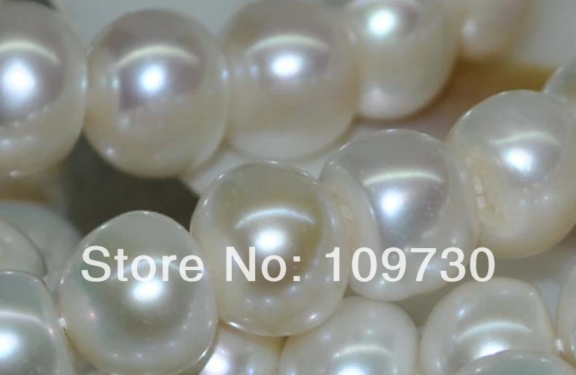 

Jewelry 0091 ral Rare white 5strs AAA 11-12mm luster baroque freshwater pearl
