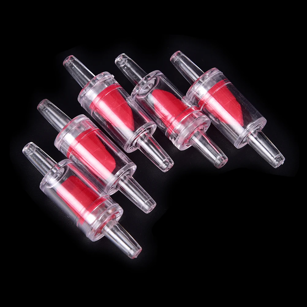 

Red 10/5/2/1PCS Plastic One Way Non-Return Check Valve Aquarium Co2 System Aquarium Air Pump Water Tools