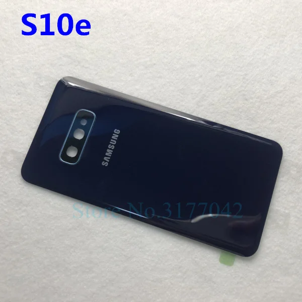 Samsung задняя Батарея Крышка для samsung Galaxy S10 плюс S10 S10e S10+ G9750 SM-G975F G9730 SM-G973F G970F сзади Стекло чехол - Цвет: S10e blue