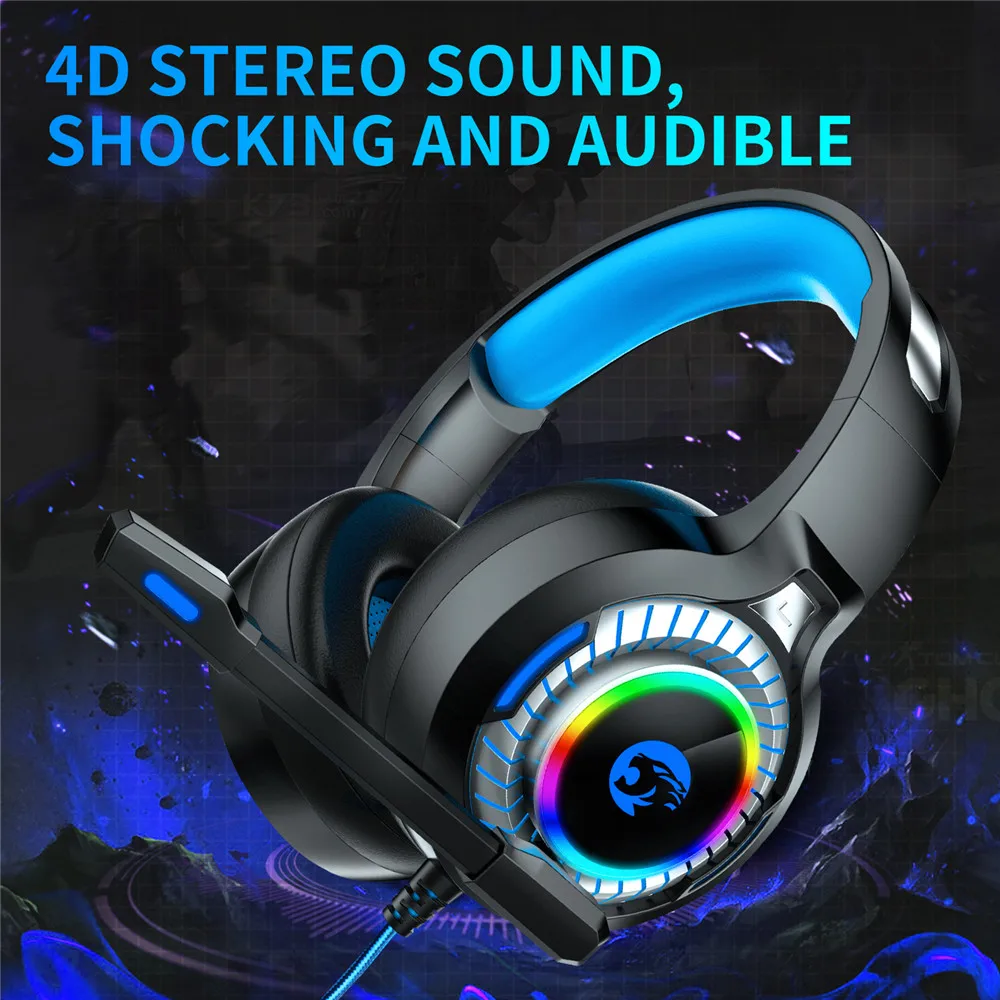 ASKMEER A60 PS4 Gaming Headset casque PC Stereo Game Earphone Headphones with Microphone RGB LED Light for Xbox One Computer Gamer (9)