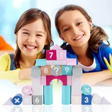 50 шт. DIY Макарон деревянные строительные блоки Обучающие игрушки Монтессори детские развивающие игрушки