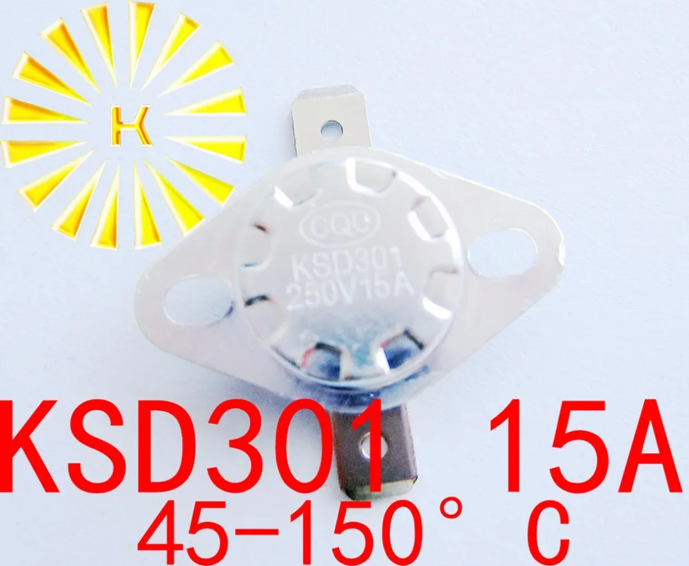 

5PCS x KSD301 15A 45-150 degree 250V Normally Closed Temperature Switch Thermostat