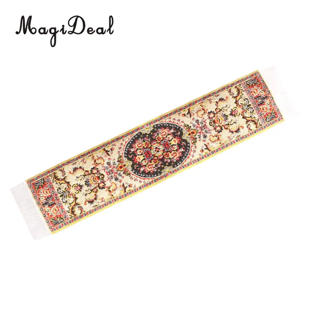 MagiDeal Colorful 1/12 Scale Silk Woven Rug Floor Coverings Carpet DollHouse Furniture Miniatures Toy for House Decor 8Kinds
