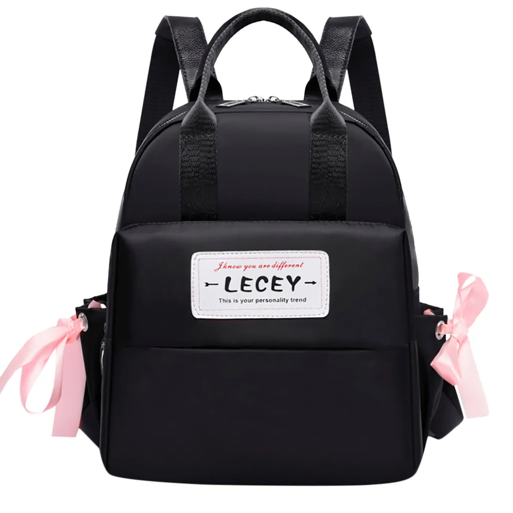

Korean Style Ladies Cute Lace-up Letter School Backpack Large Capacity Laptop Backpack Quality Oxford Student Backpack Travel