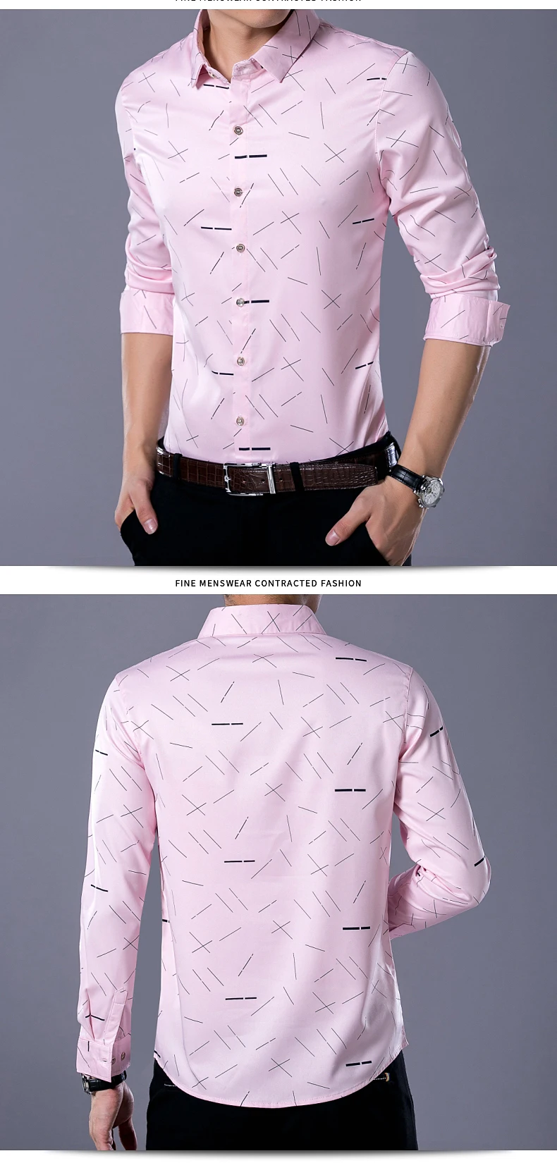 social длинный рукав линия дизайнер рубашки для мужчин slim fit винтажные модные мужские рубашки мужские платья Джерси повседневная одежда 36814