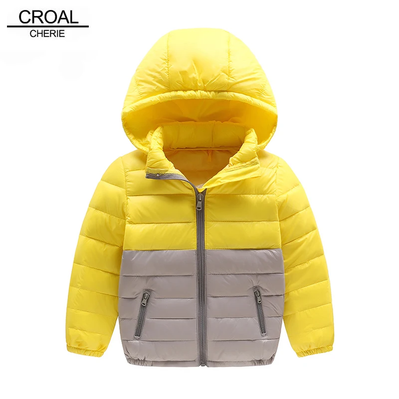 

CROAL CHERIE Light Duck Down Winter Coat For Girls Parks Jackets Portable Patchwork Down jacket Clothes For Boy Infant Overcoat