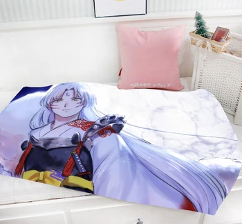 

Oct. Home Textile Gifts InuYasha Anime Sesshomaru 95 x 55 CM Mini Single-layer Flannel Fabric Baby Blanket New #41367