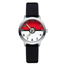 Модные милые детские часы в стиле Пикачу, Детские кварцевые наручные часы для мальчиков и девочек JA130