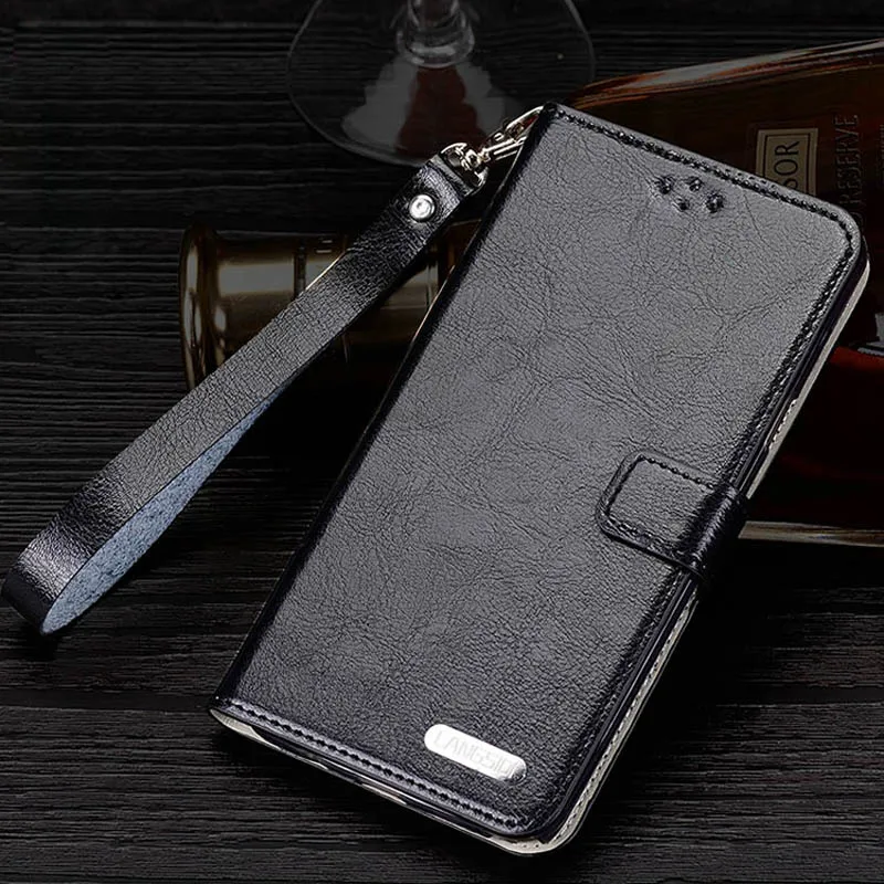 

Fashion new magnetic buckle lanyard mobile phone case for Huawei P20 lite handmade clamshell plain mobile phone protective case