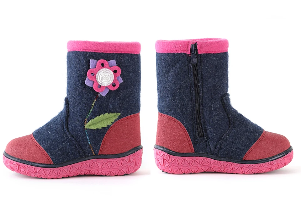MMnun/зимние ботинки для детей; Войлочные ботинки для девочек; теплые детские Войлочные ботинки; зимняя обувь; милые детские ботинки; размеры 27-32; ML9429