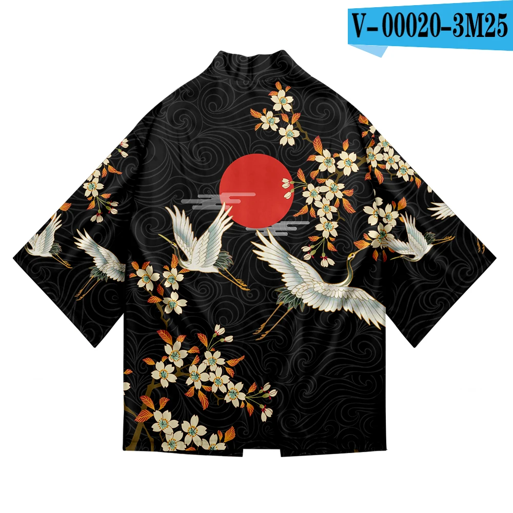Высокое качество, кимоно для мужчин, модное, повседневное, юката, удобное, для мужчин, s, кимоно, популярная уличная одежда, Harajuku, японская одежда - Цвет: Черный