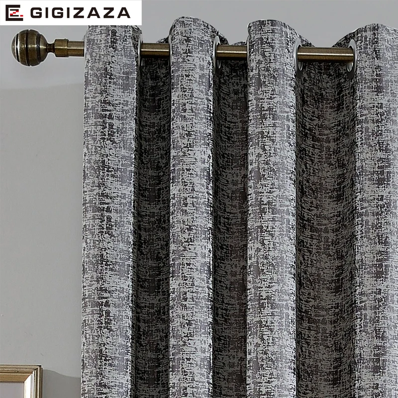 Gigizaza Noir Jacquard Lourde Haut Stores Ivoire Gris Black