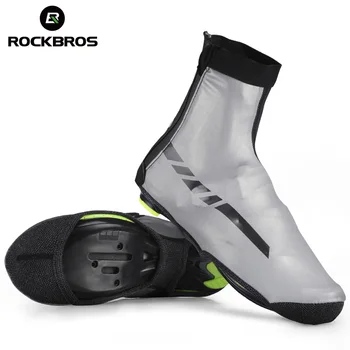 

ROCKBROS Lycra Bike Shoes Cover Unisex MTB Reflective Cycling Bicycle Overshoes Waterproof Windproof Warm Shoe Cover Accessories
