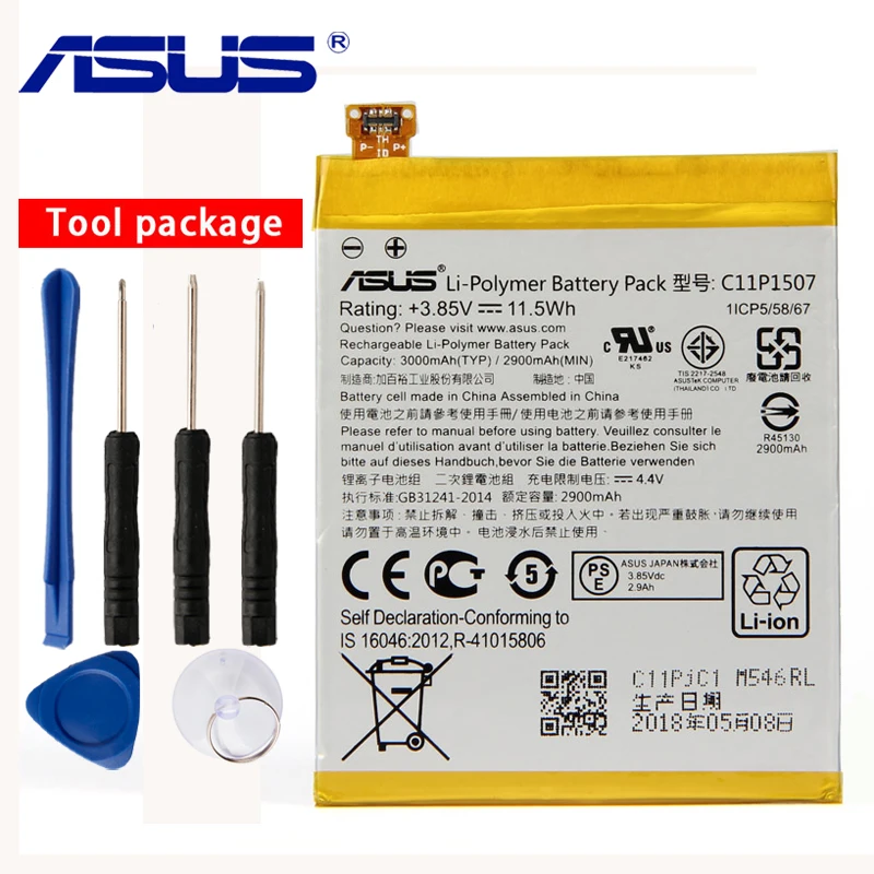 

Orignial ASUS C11P1507 Phone Battery For ASUS ZenFone Zoom ZX551 ZX550 ZX551ML Z00XSB 3000mAh