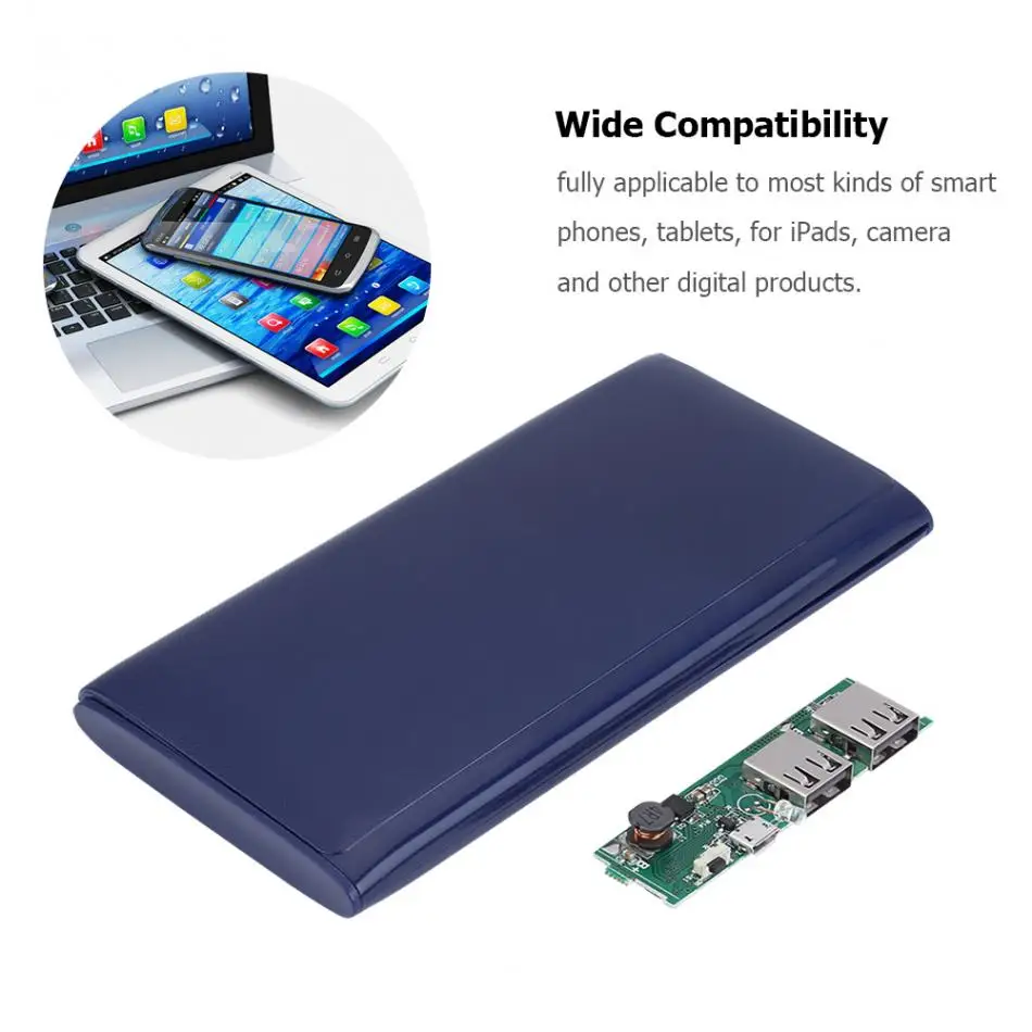 

10000mAh Dual USB Battery Charger Case DIY Kit for Mobile Phone Large Capacity Fast Charge
