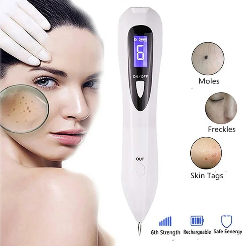 

Portable Spot Tattoo Freckle Removal Machine No Bleeding Mole Pen Dot Removing Laser Plasma Pen Beauty Care LCD Skin Care Tool