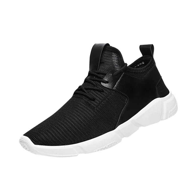 Sneakers Men Knit Mesh Shoes Outdoor Fashion Breathable Fashion Straps Sports Running Casual Sneakers Solid Shoe #FS#4NV08 (23)