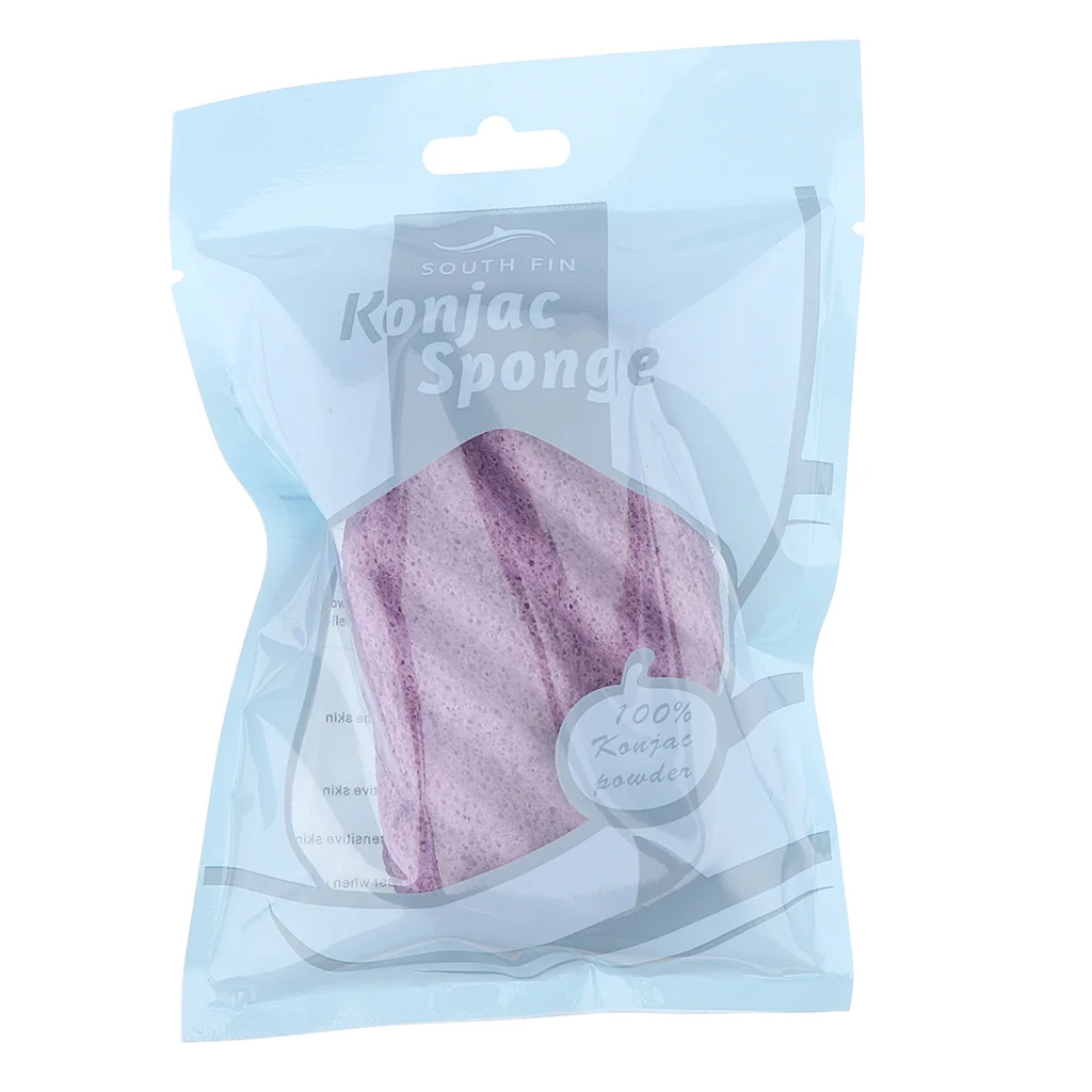 100% Natural Konjac Soft Puff Face Body Wash Cleaning Sponge Facial Sponge with Activated Bamboo Charcoa