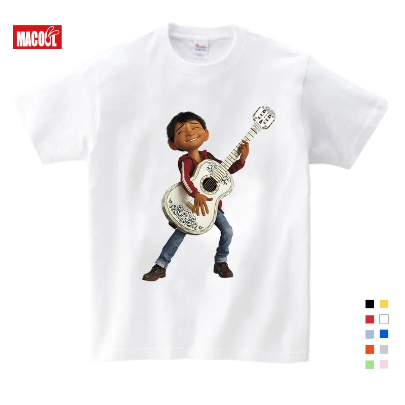 

2019 Summer Cartoon Pixar Movie COCO Cotton Slim T-Shirt Tops Short Sleeve Clothes Casual Sport Tops Tees Cotton Tshirts Boys