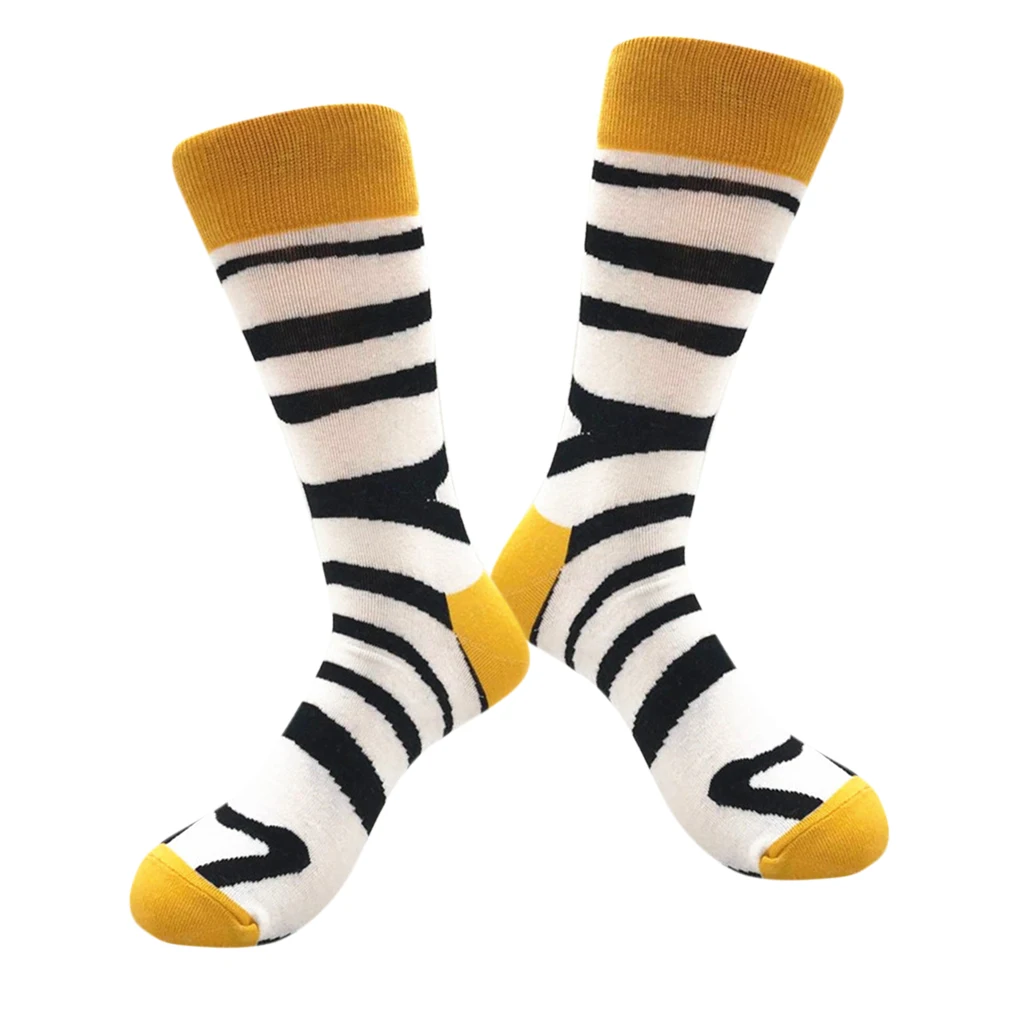1 Pair Novelty Men’s Casual Cotton Crew Socks Stockings Brightly Colored Animal Patterns