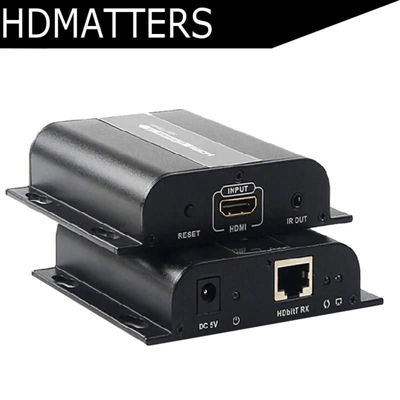 

LKV383 HDbitT HDMI extender IR over routers by cat6/7 cable up to 120M(sender or receiver only) supports 1 TX to N RX