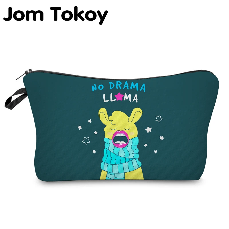 

Jom Tokoy Cosmetic Organizer Bag Make Up Printing Llama Cosmetic Bag Fashion Women Brand Makeup Bag Hzb927