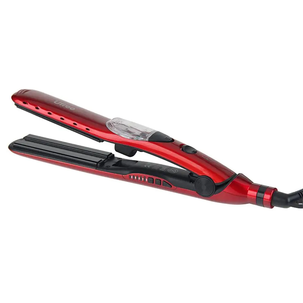 

Steam Function Flat Iron Tourmaline Ceramic Vapor Professional Hair Straightener with Argan Oil Infusion Straightening Irons