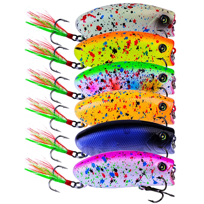 1PC Mini 5.7CM 10G Popper Fishing Lure Trout Ultralight Fishing Lure