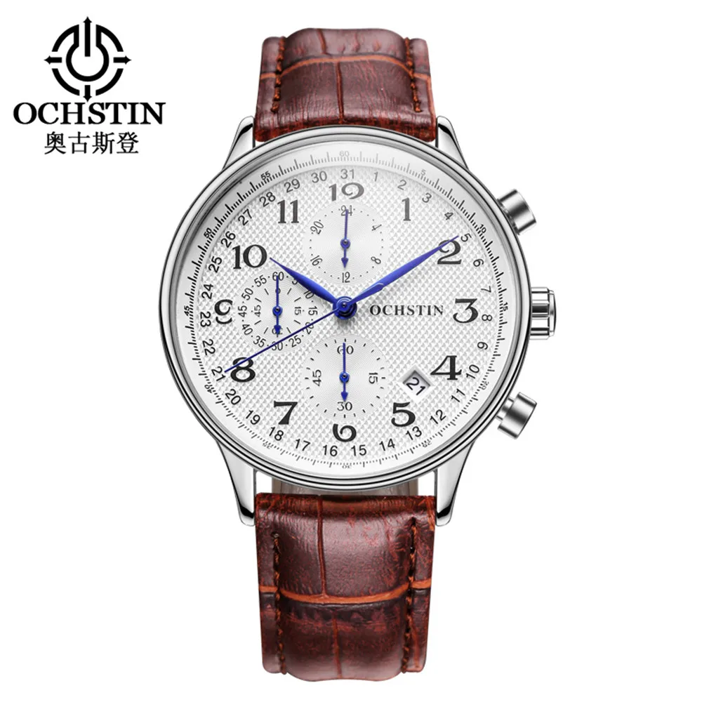 

Men Business Quartz Watch Montre Homme Luxury Brand Calendar Waterproof Watches for Men's Leather Strap Fashion Wristwatch Reloj