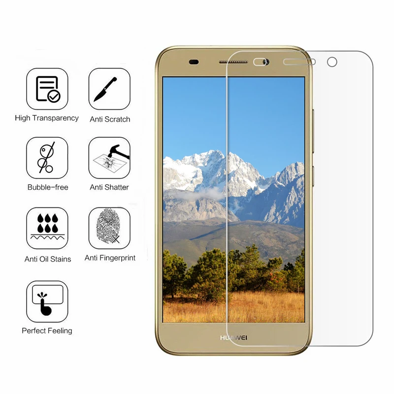 Закаленное стекло для Huawei Y5 Y6 2017 Y7 Prime Y9 2018 Pro Y6II Y5II Honor 7A Dua-L22 AUM-AL29 8X 2 шт. | Мобильные