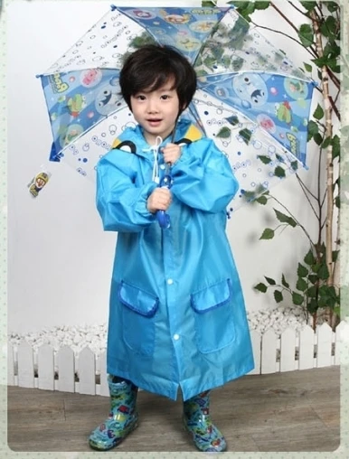 Оригинальные Одежда высшего качества плащи для детей один скрыть анти ветер Водонепроницаемый унисекс дождевик пончо дождь костюм Стильный дождевик - Цвет: Синий