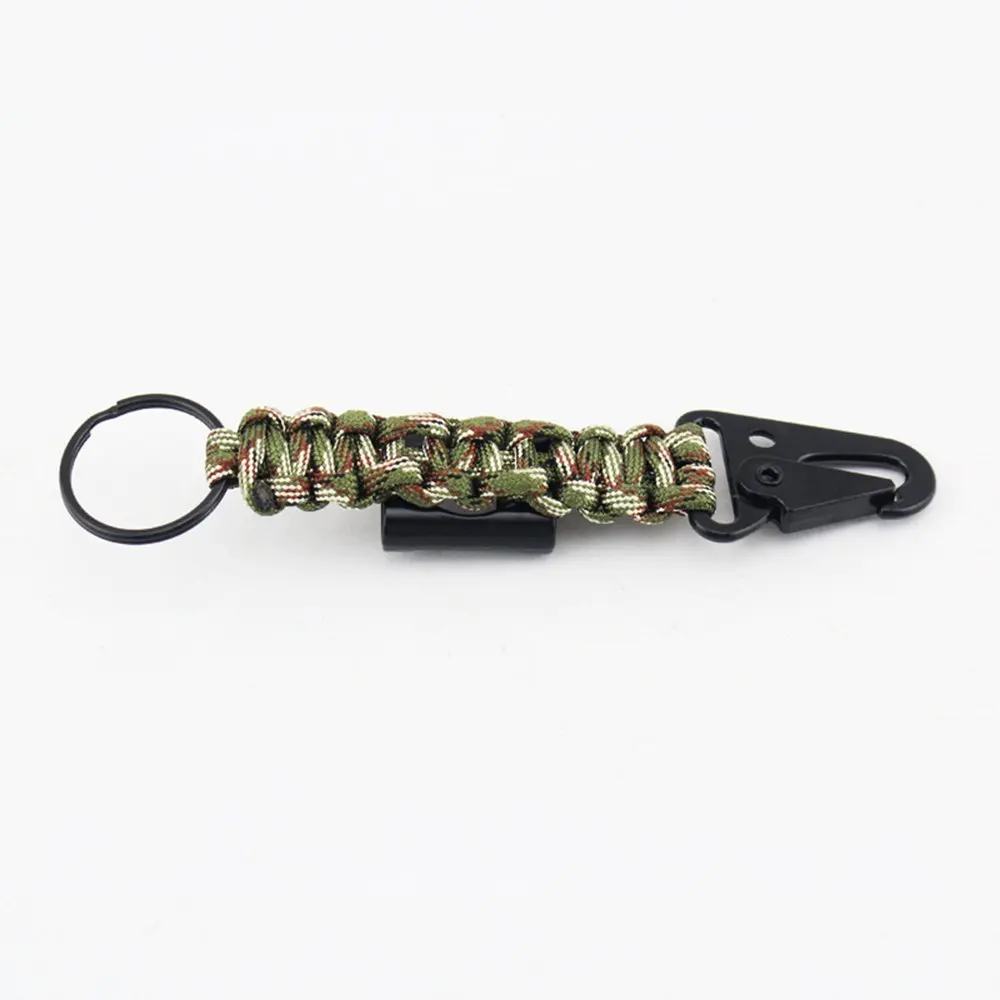 Jeebel 550 4 ملليمتر Paracord حلقة تسلق بقاء حبل سلسلة مفاتيح مع فتاحة الزجاجات في الهواء الطلق التخييم Bushcraft الحبال أساور