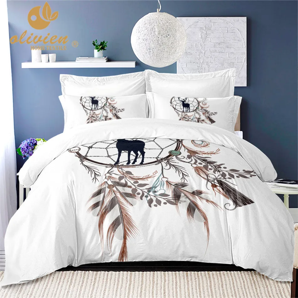Dream Catcher Comforter Bedding Sets Animal Duvet Cover Queen Feather