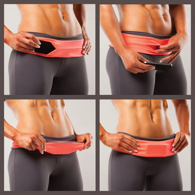 Sportwaer الخصر حزمة الكبار الحليب الحرير غير مرئية لمكافحة سرقة جيب المال الهاتف المحمول حزام حزمة للجنسين الأزياء