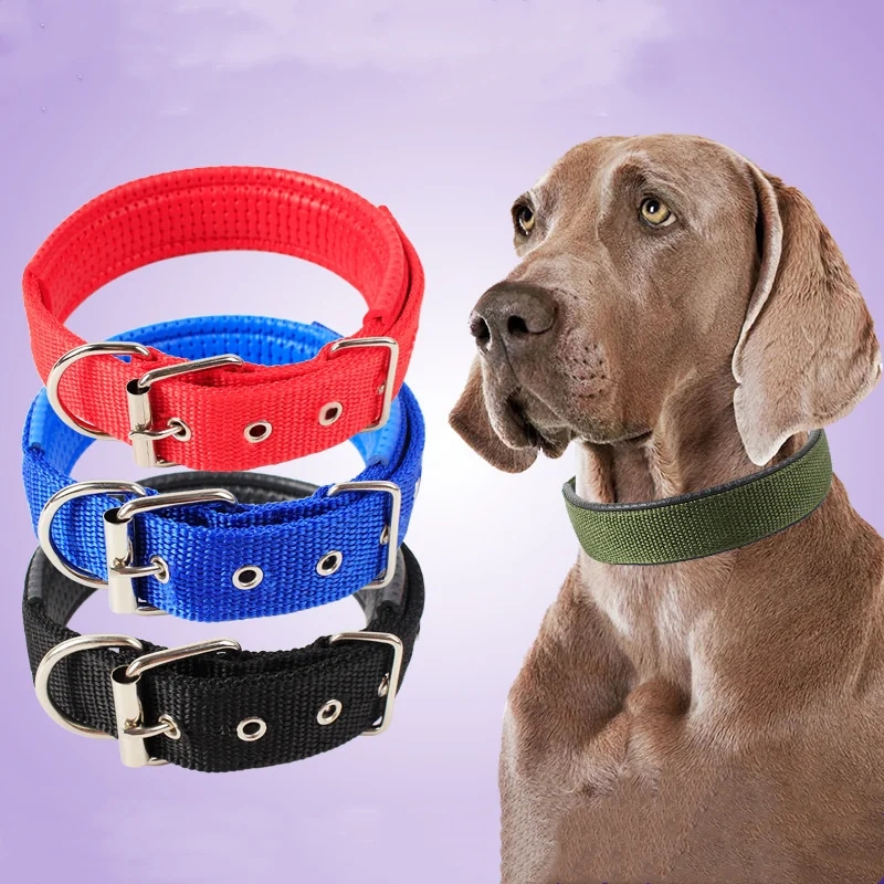 

Pet Supplies Solid Color Dog Collars All Dogs Pet Collar Dog Traction Rope Nylon Pet Dog Collar Pet Harness W10