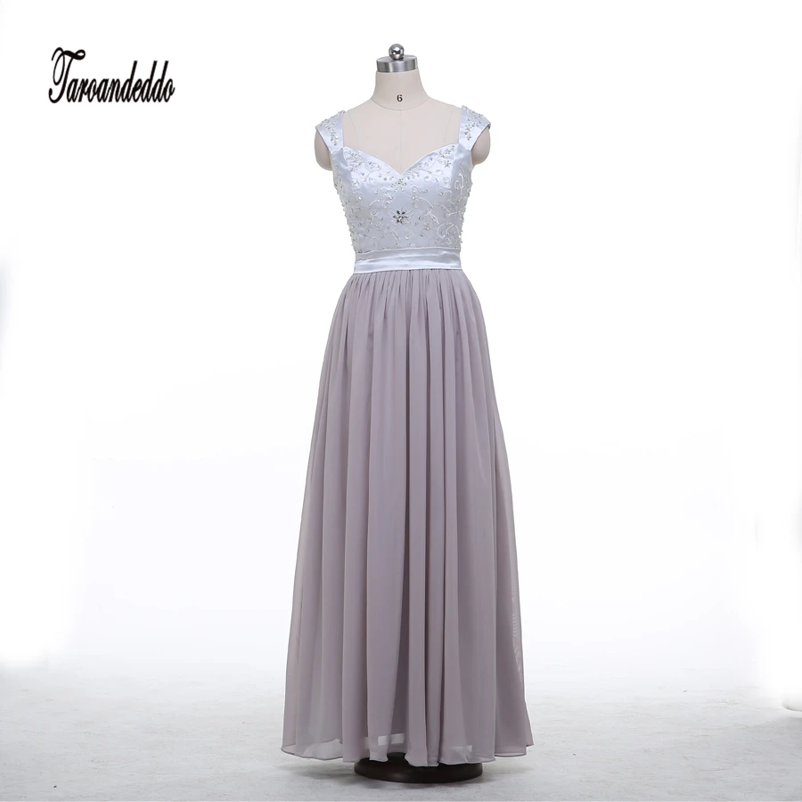 Gray Floor Length Bridesmaid Dresses 8