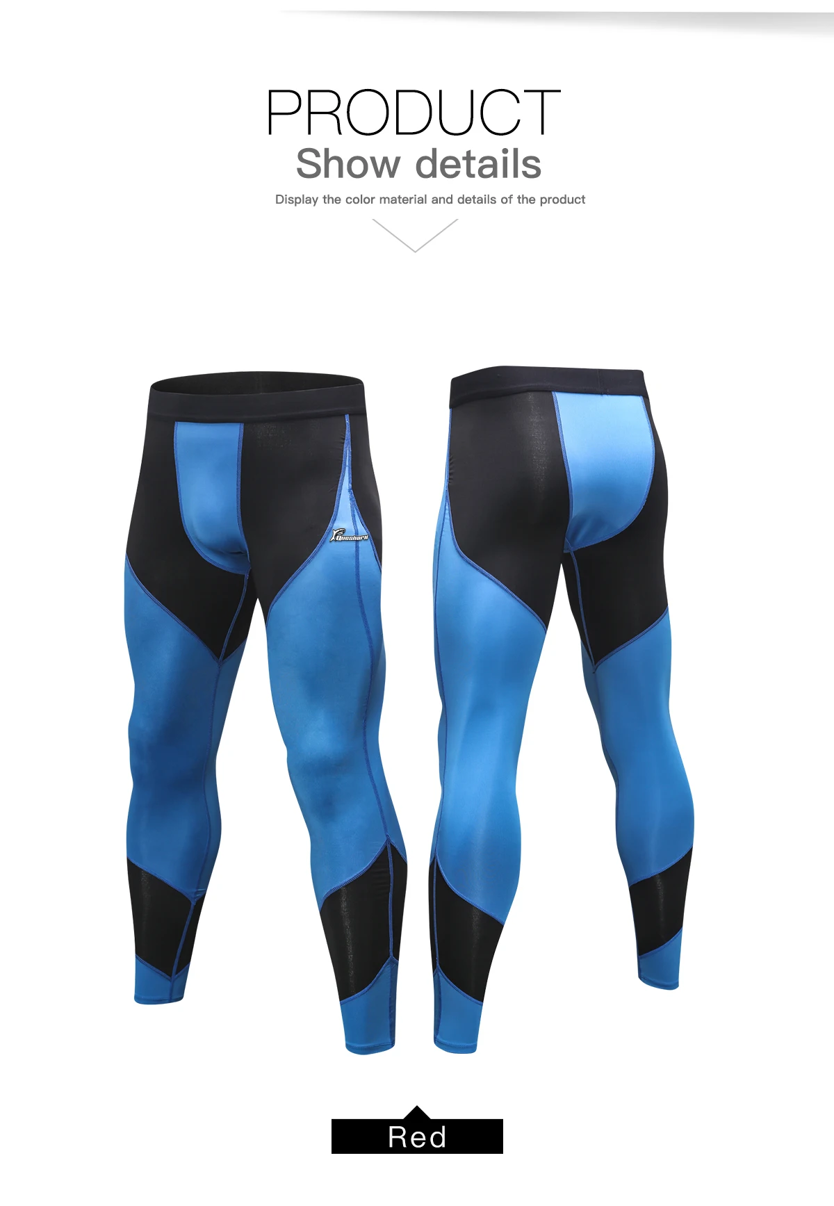 QUESHARk, быстросохнущие мужские компрессионные колготки для бега, для спортзала, тренировки, гетры, тренировочные штаны, леггинсы для фитнеса, комбинированный узор
