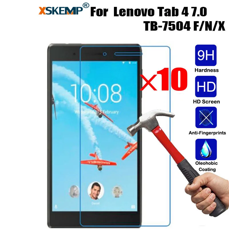 XSKEMP 10 шт./лот 9H Закаленное стекло протектор экрана для Lenovo Tab 4 7 &quotTB-7504 F/N/X Ультра