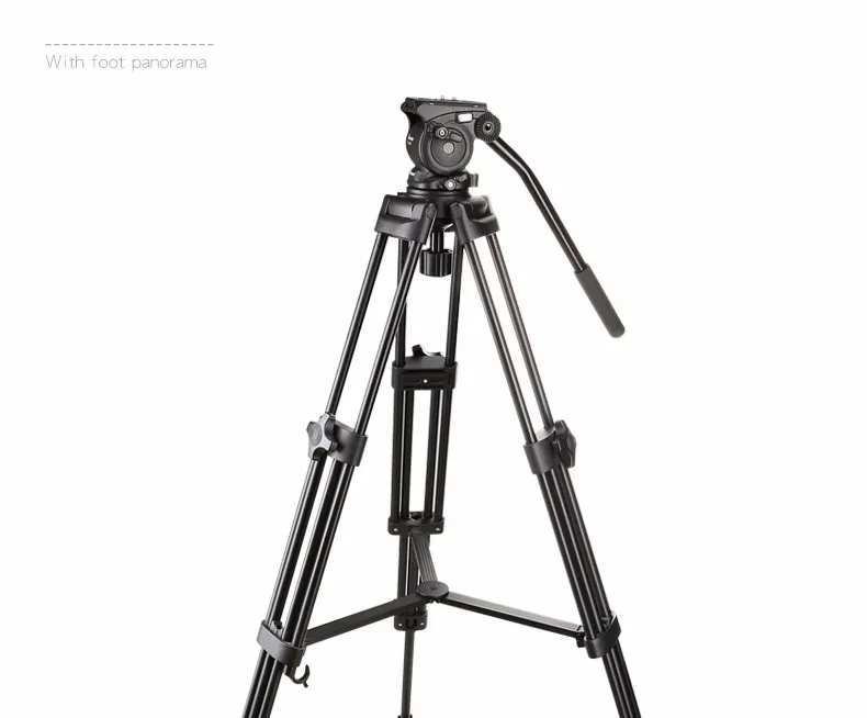 Weifeng WT-700 Professional Camera Tripod Quick Release Plate Single Handle Hydraulic Damper Head Suit Tripe