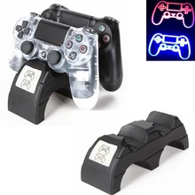 PS4 контроллер Зарядное устройство с двумя ручками зарядка через usb Зарядка Док-станция Подставка для Playstation 4 pro/PS4 pro/PS4 тонкий светодиодный дисплей Экран