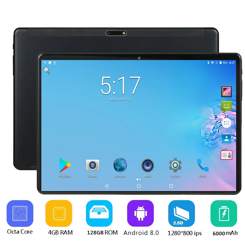 

2019 10.1' Tablet Octa Core 128GB ROM Google Android 8.0 10 Tablets PC 3G 4G LTE FDD TDD WIFI GPS bluetooth phone Computer