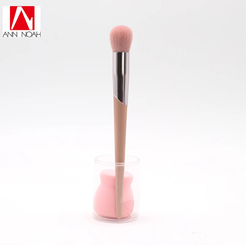 

Customize Beauty Plastic Handle Synthetic Hair Firm Air Touched Full-Bodied Makeup Foundation Brush